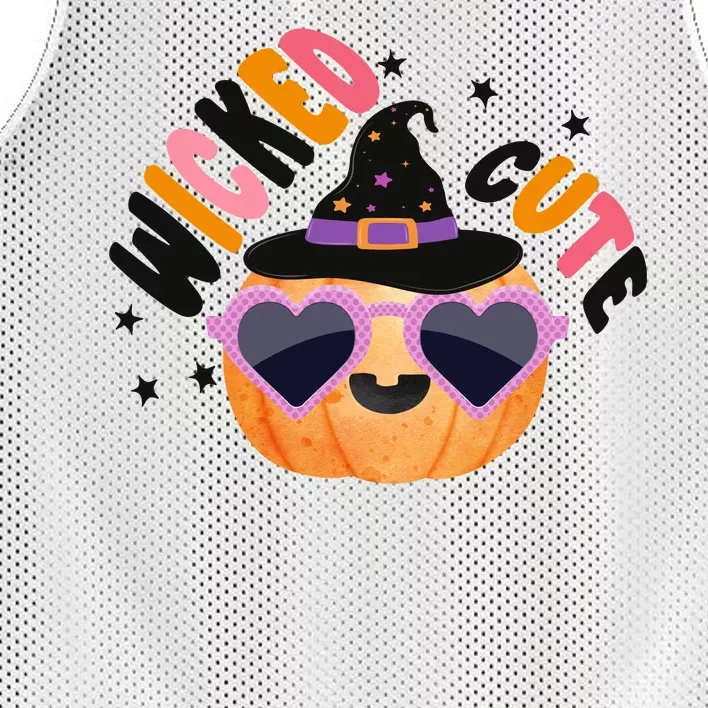 Wicked Cute Witch Halloween Pumpkin Mesh Reversible Basketball Jersey Tank