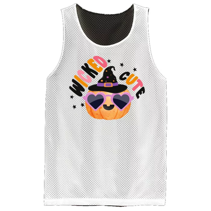 Wicked Cute Witch Halloween Pumpkin Mesh Reversible Basketball Jersey Tank