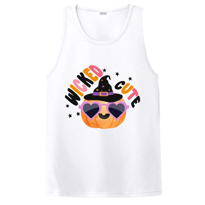 Wicked Cute Witch Halloween Pumpkin Performance Tank