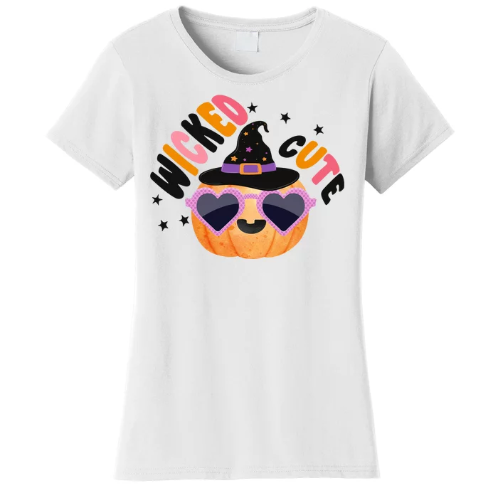 Wicked Cute Witch Halloween Pumpkin Women's T-Shirt