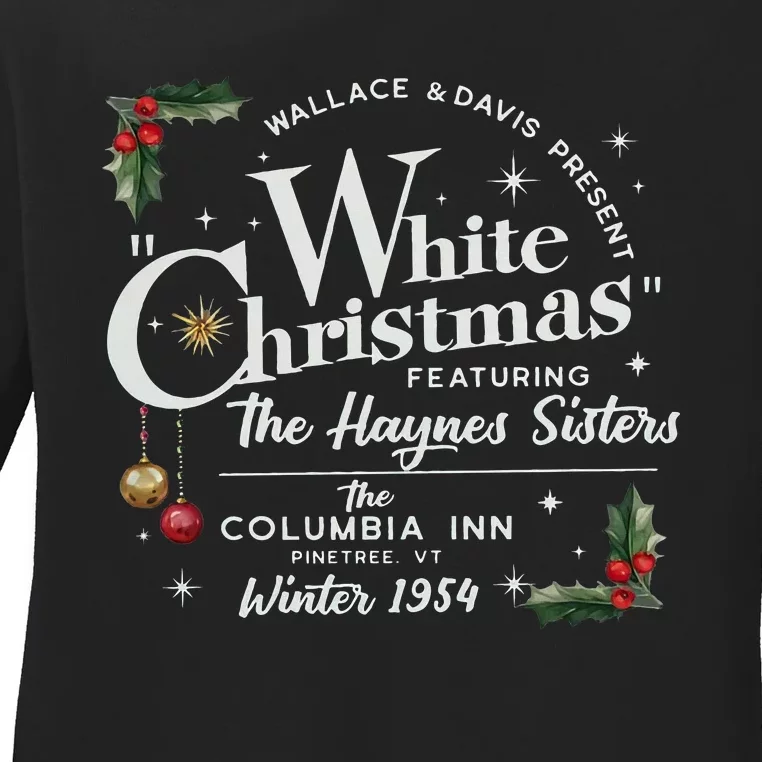 White Christmas Wallace And Davis Haynes Sister Ladies Long Sleeve Shirt