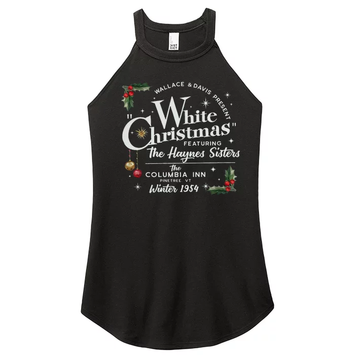 White Christmas Wallace And Davis Haynes Sister Women’s Perfect Tri Rocker Tank