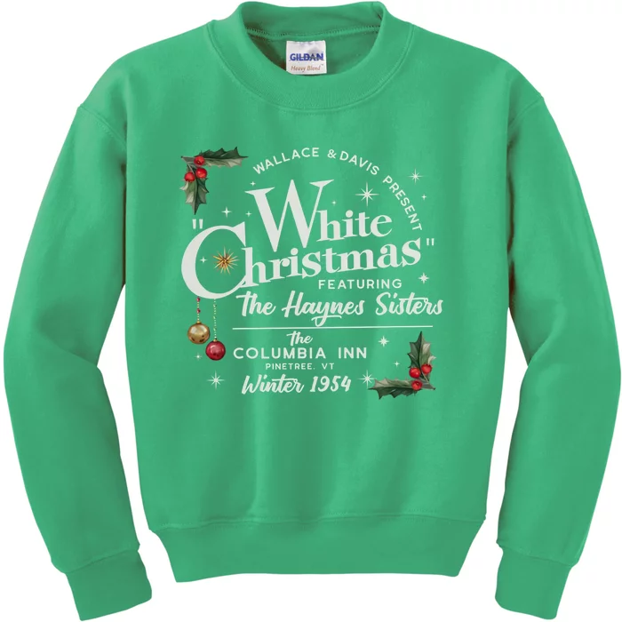 White Christmas Wallace And Davis Haynes Sister Kids Sweatshirt