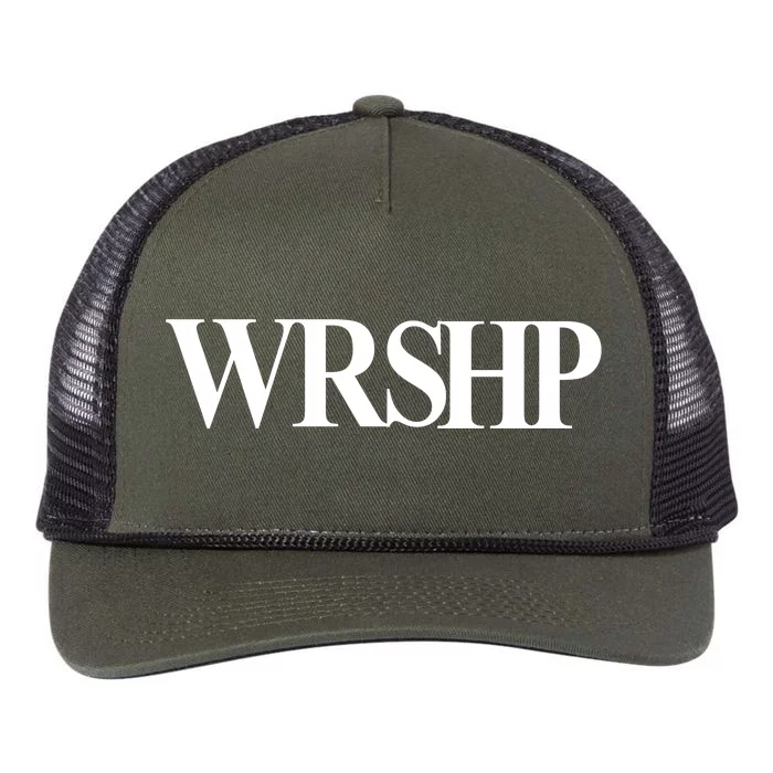 Worship Christian Words Of Faith Retro Rope Trucker Hat Cap