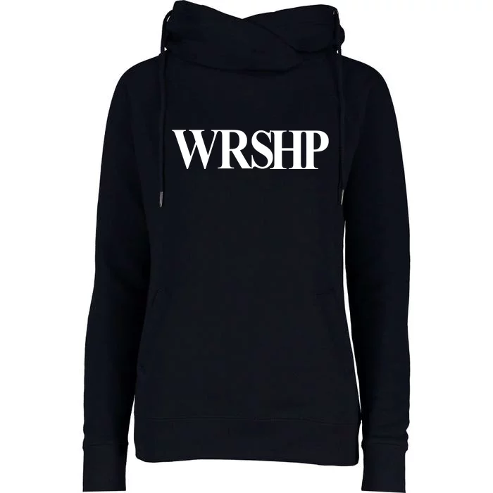 Worship Christian Words Of Faith Womens Funnel Neck Pullover Hood