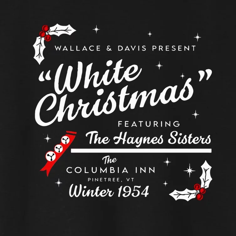 White Christmas Wallace And Davis Haynes Sister Women's Crop Top Tee