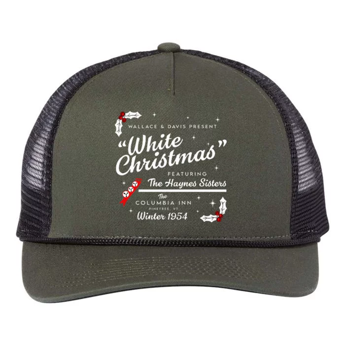 White Christmas Wallace And Davis Haynes Sister Retro Rope Trucker Hat Cap