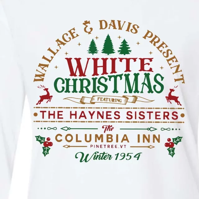 White Christmas Womens Cotton Relaxed Long Sleeve T-Shirt