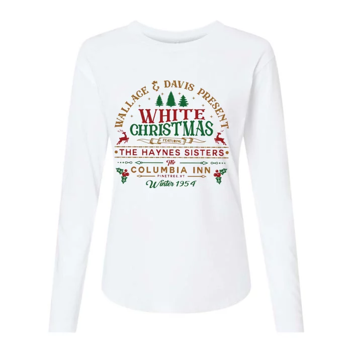 White Christmas Womens Cotton Relaxed Long Sleeve T-Shirt