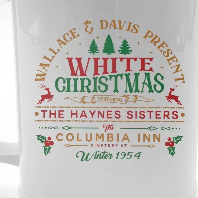 White Christmas Front & Back Beer Stein