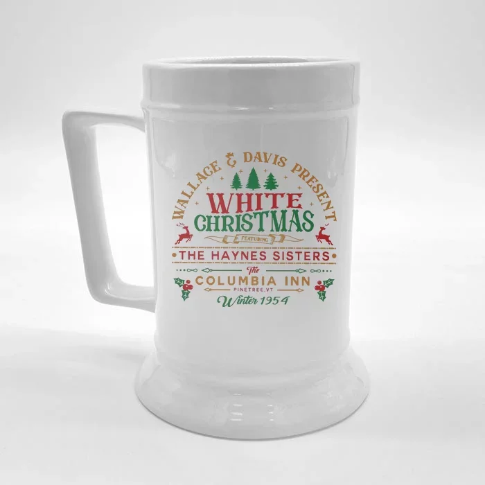 White Christmas Front & Back Beer Stein