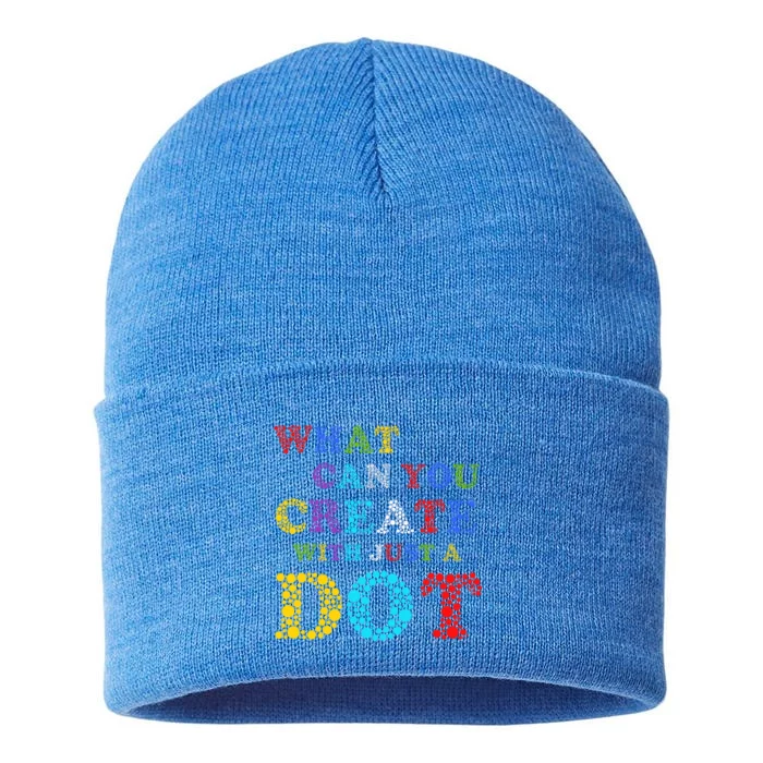 What Can You Create With Just A Dot International Dot Day Cute Gift Sustainable Knit Beanie