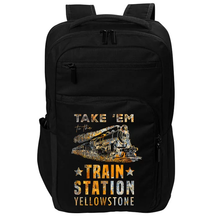 Western Country Yellowstone Take Em To The Train Station Impact Tech Backpack