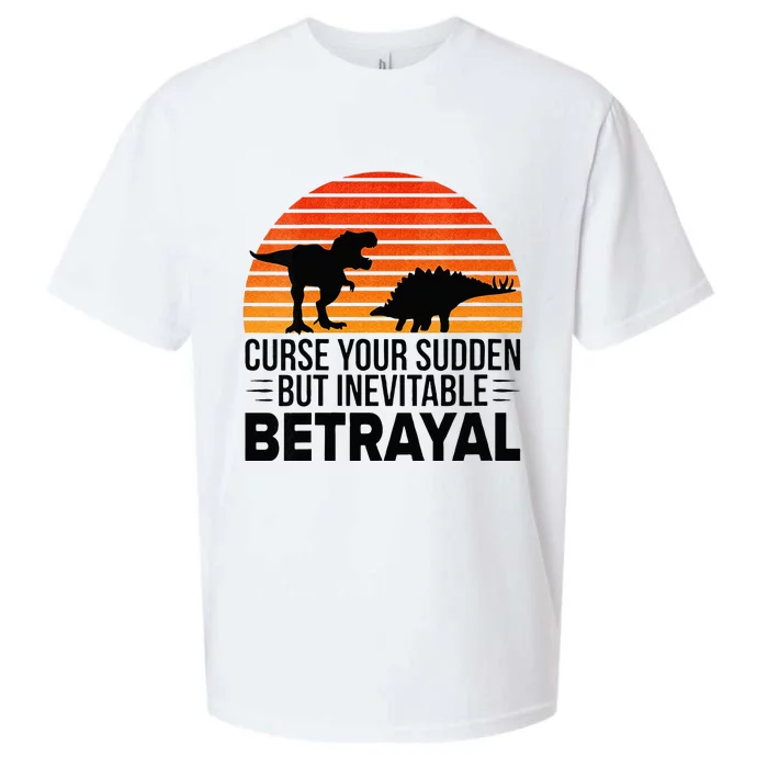 Womens Curse Your Sudden But Inevitable Betrayal Vintage Dinos Sueded Cloud Jersey T-Shirt