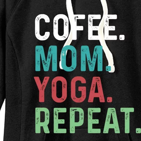 Wo Coffee Yoga Mom Coffee Lover Yoga Workout Meditation Meaningful Gift Women's Fleece Hoodie