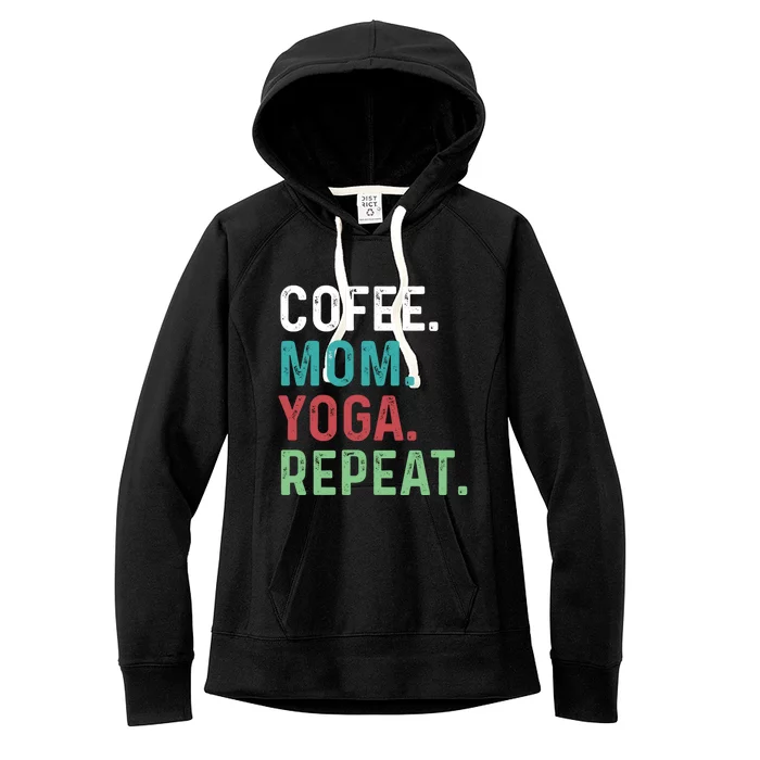 Wo Coffee Yoga Mom Coffee Lover Yoga Workout Meditation Meaningful Gift Women's Fleece Hoodie