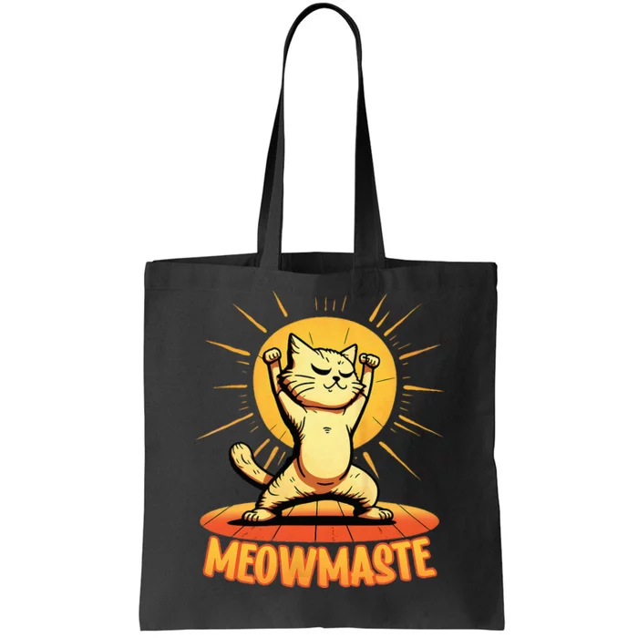 Womens Cute Yoga Kitty For Yoga Instructor Meowmaste Tote Bag