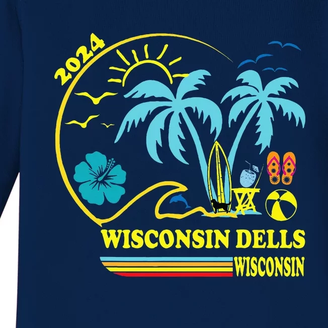 Wisconsin Dells 2024 Family Trip Friends Group Vacation Baby Long Sleeve Bodysuit