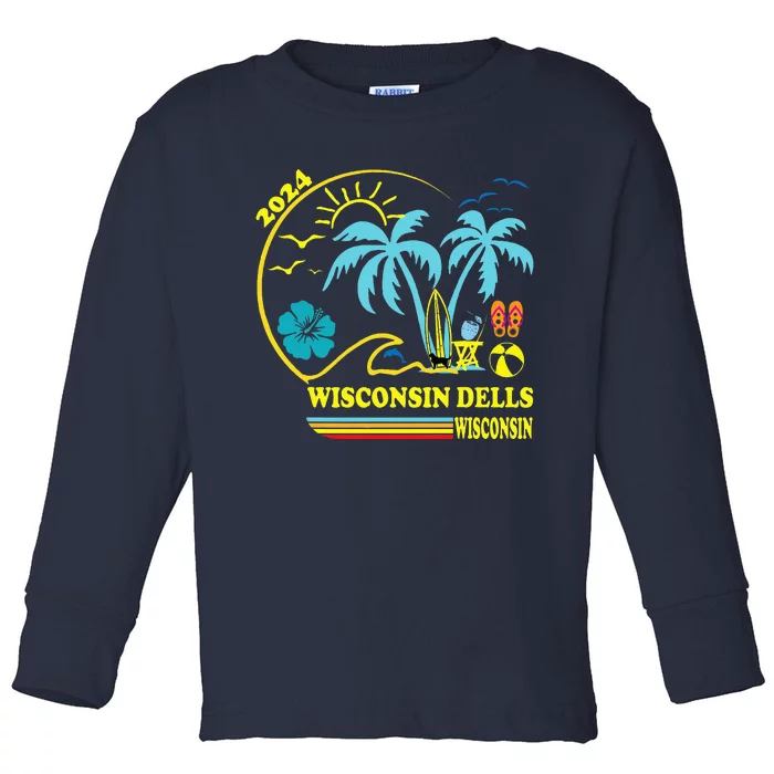 Wisconsin Dells 2024 Family Trip Friends Group Vacation Toddler Long Sleeve Shirt