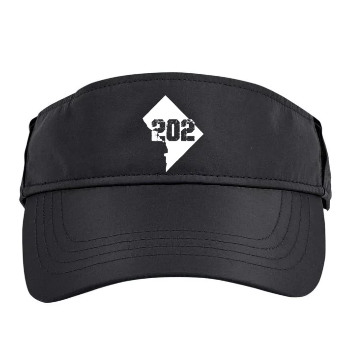 Washington, DC 202 Area Code TShirt Adult Drive Performance Visor