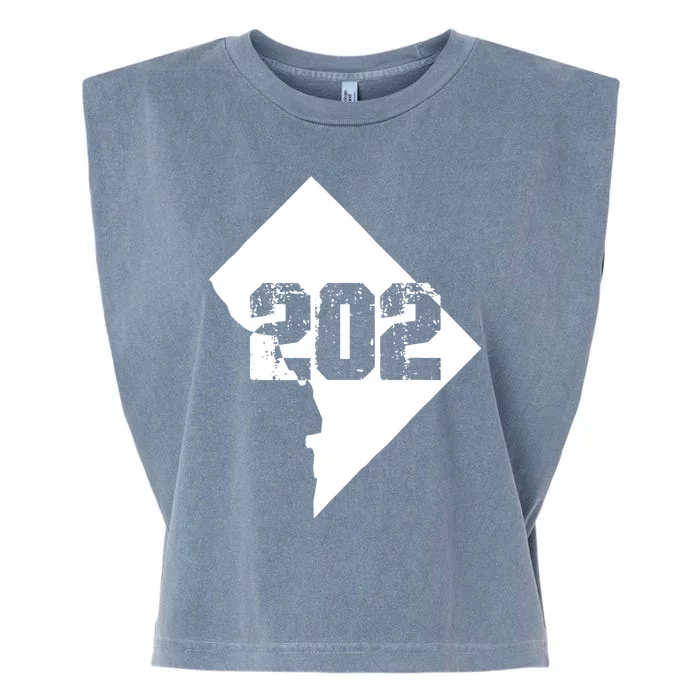 Washington, DC 202 Area Code TShirt Garment-Dyed Women's Muscle Tee