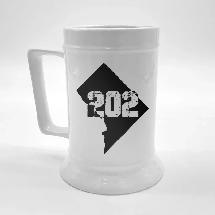 Washington, DC 202 Area Code TShirt Front & Back Beer Stein