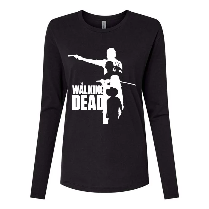 Walkng Dead 4 Characters Zombie Womens Cotton Relaxed Long Sleeve T-Shirt