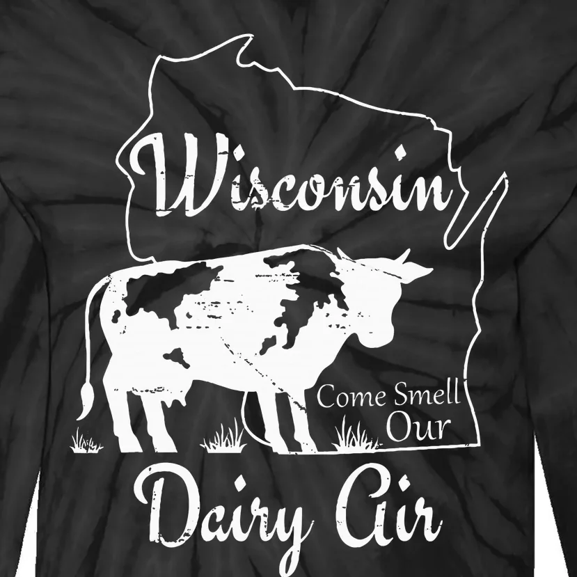 Wisconsin Dairy Air Humor Parody Clothing Tie-Dye Long Sleeve Shirt