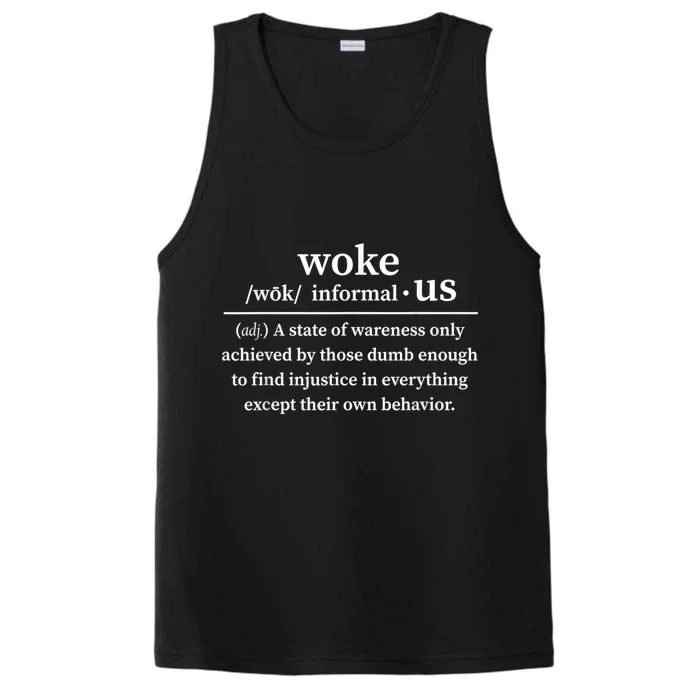 Woke Definition A State Of Awareness Only Achieved Performance Tank