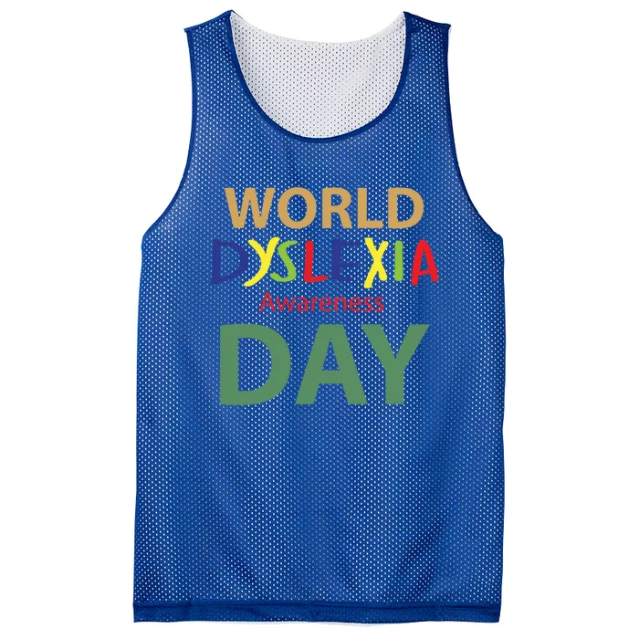 World Dyslexia Awareness Day Gift Dyslexic Cute Gift Mesh Reversible Basketball Jersey Tank