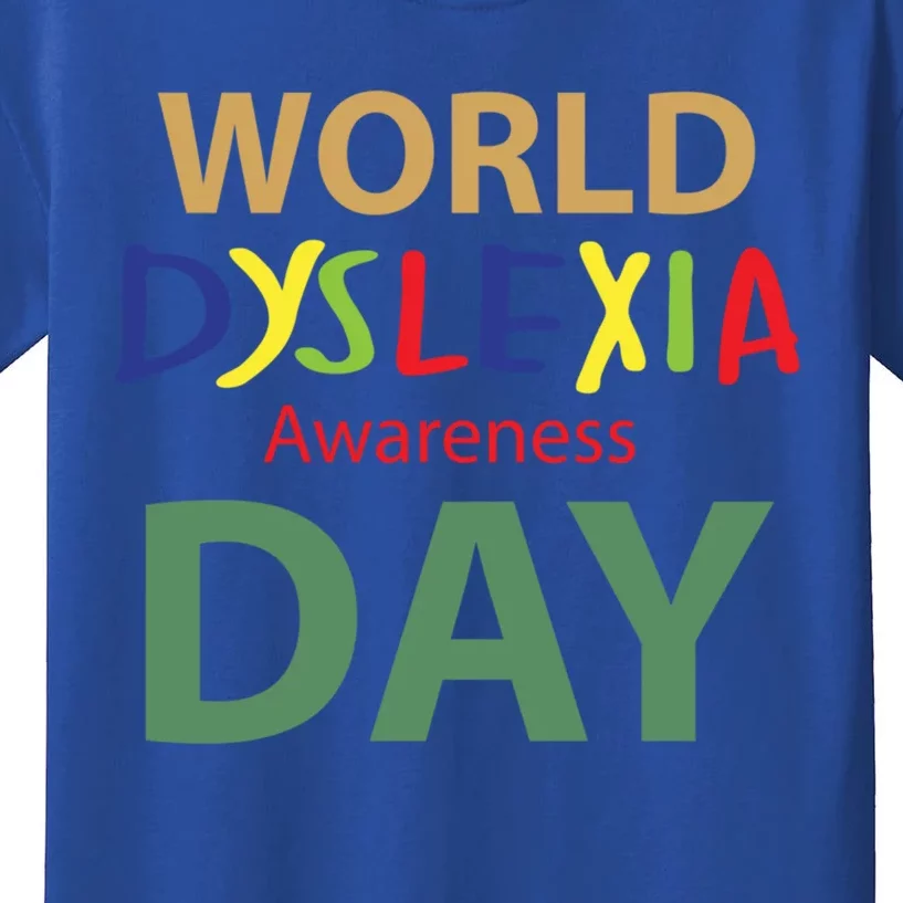 World Dyslexia Awareness Day Gift Dyslexic Cute Gift Kids T-Shirt