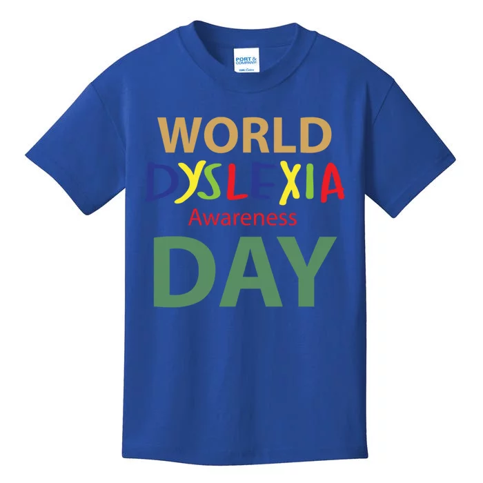 World Dyslexia Awareness Day Gift Dyslexic Cute Gift Kids T-Shirt