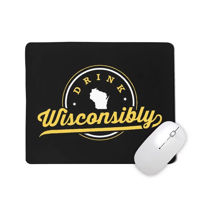 Wisconsin Drinking Alcoholic Wisconsinites Funny Beer Lover Mousepad