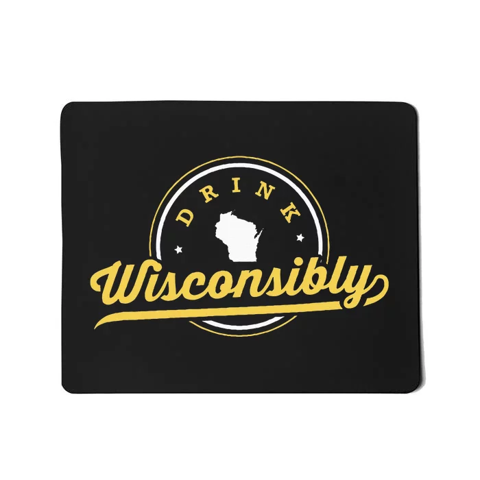 Wisconsin Drinking Alcoholic Wisconsinites Funny Beer Lover Mousepad