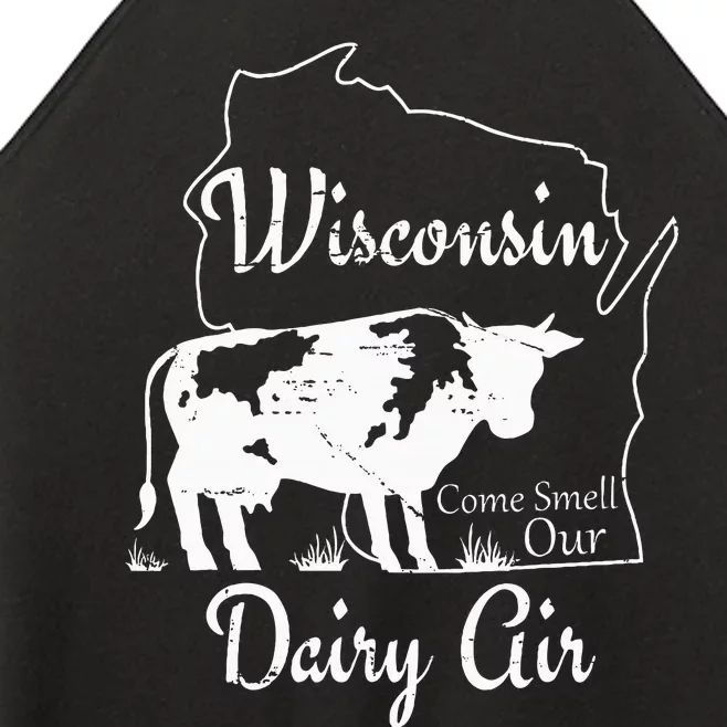 Wisconsin Dairy Air Humor Parody Clothing Women’s Perfect Tri Rocker Tank