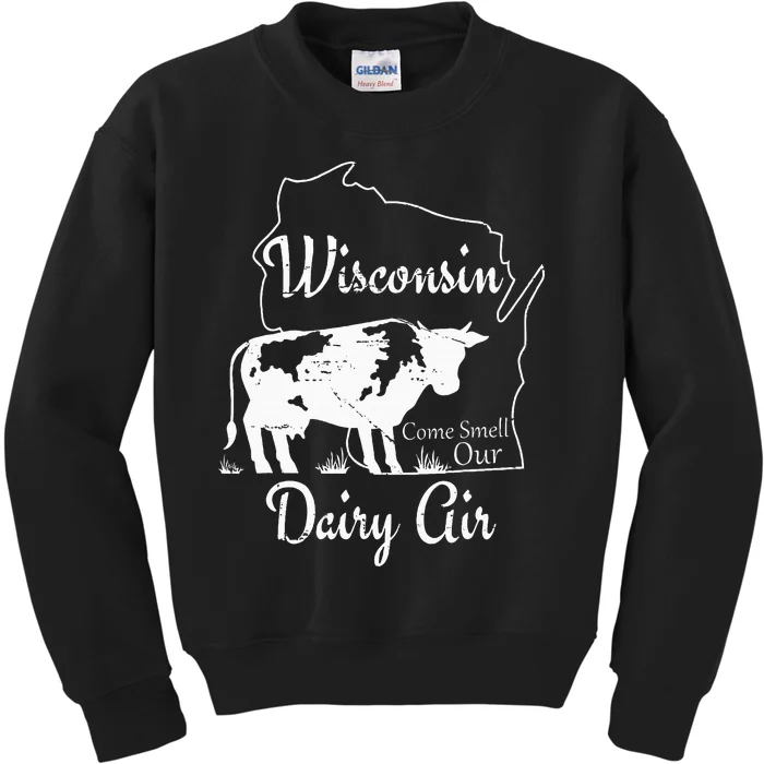 Wisconsin Dairy Air Humor Parody Clothing Kids Sweatshirt