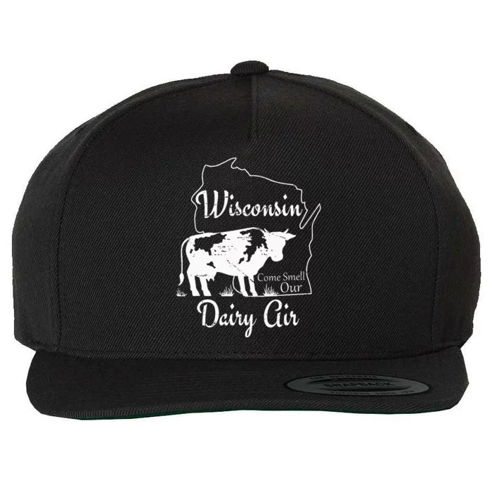 Wisconsin Dairy Air Humor Parody Clothing Wool Snapback Cap