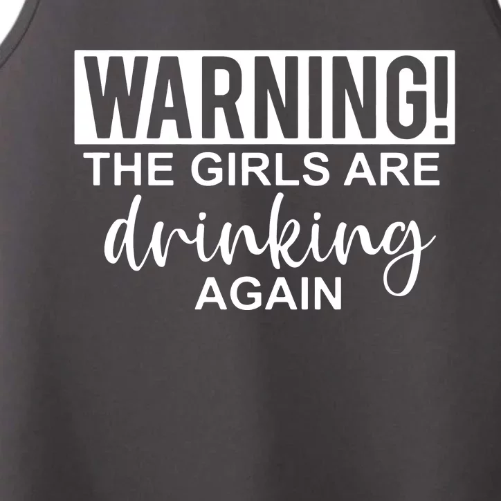 Warning Drinking Again Performance Tank