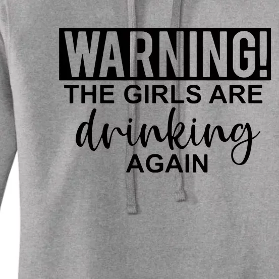 Warning Drinking Again Women's Pullover Hoodie