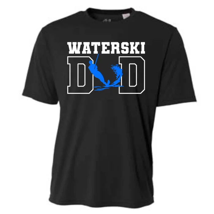 Waterski Dad Athletes Water Skiing Wakeboarding Gift Cooling Performance Crew T-Shirt