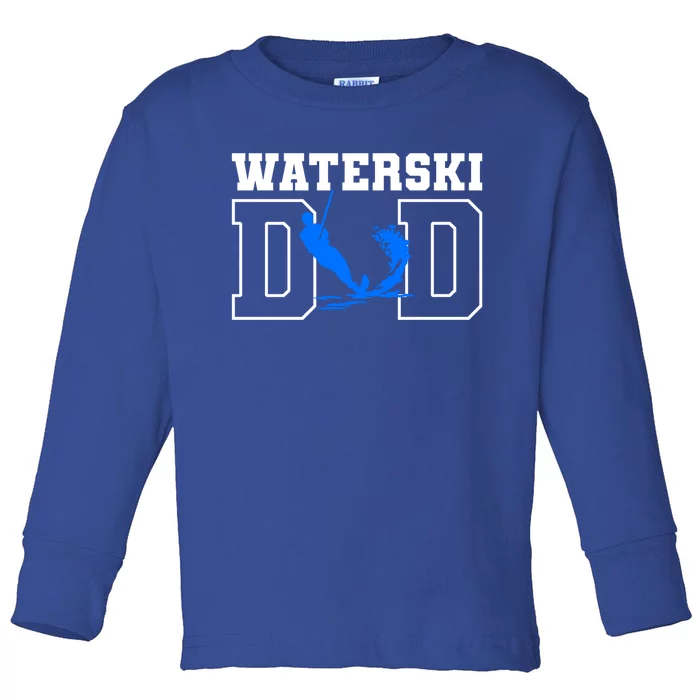 Waterski Dad Athletes Water Skiing Wakeboarding Gift Toddler Long Sleeve Shirt