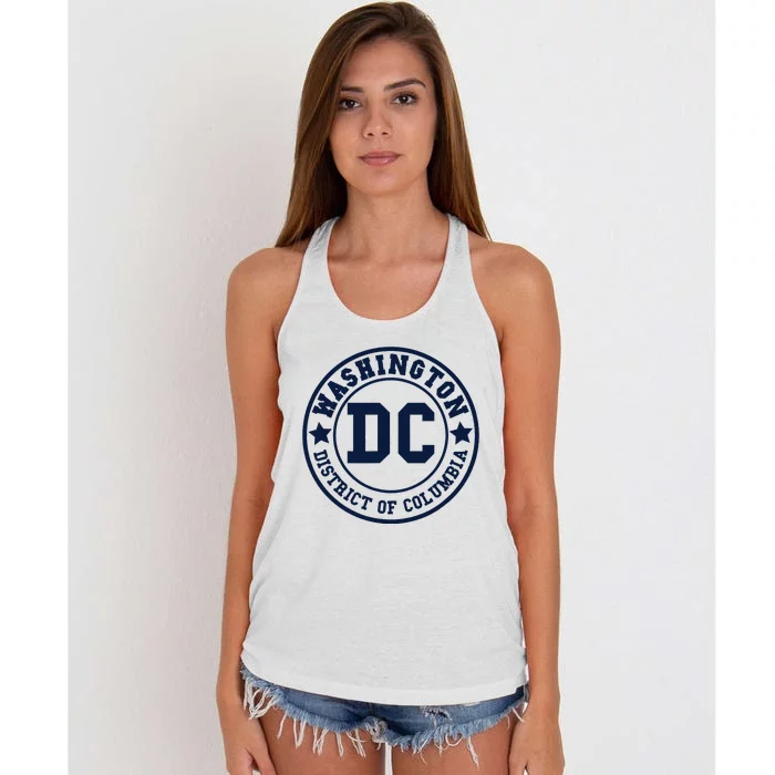 Washington Dc Athletic Throwback Women's Knotted Racerback Tank