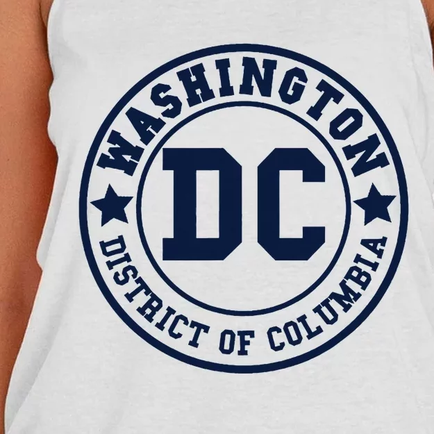 Washington Dc Athletic Throwback Women's Knotted Racerback Tank