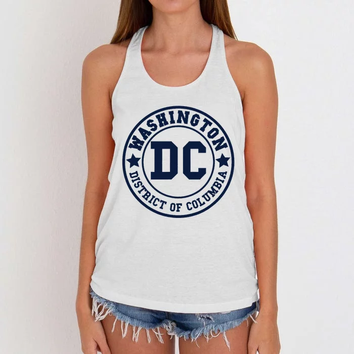 Washington Dc Athletic Throwback Women's Knotted Racerback Tank