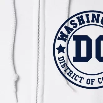 Washington Dc Athletic Throwback Full Zip Hoodie