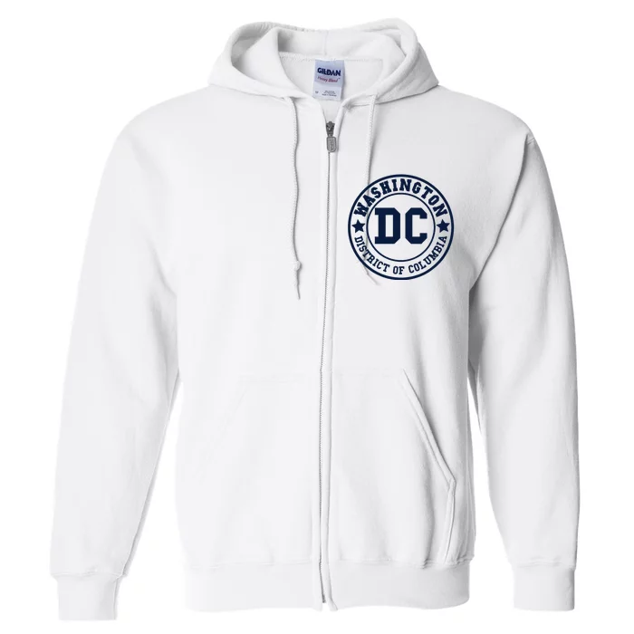 Washington Dc Athletic Throwback Full Zip Hoodie