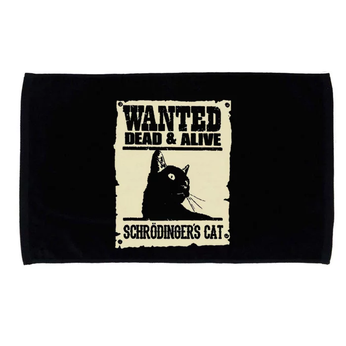 Wanted Dead And Alive Schrodingers Cat Microfiber Hand Towel