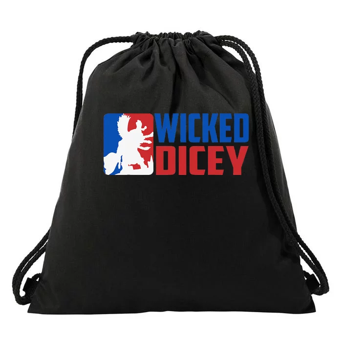 Wicked Dicey Baseball Logo Style Drawstring Bag