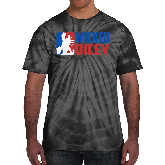 Wicked Dicey Baseball Logo Style Tie-Dye T-Shirt