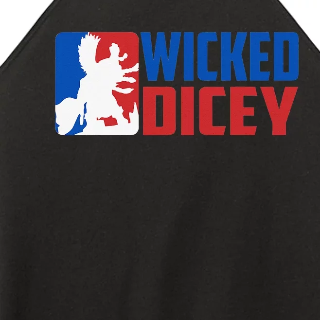 Wicked Dicey Baseball Logo Style Women’s Perfect Tri Rocker Tank